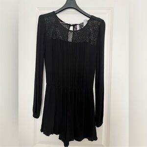 Xhilaration Black Long Sleeve Romper